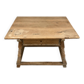 19th-century antique merchant's payment table made of solid wood.