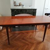 Teak table and 6 chairs, Scandinavian type, 1965