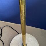 Lampadaire laiton et travertin 1970