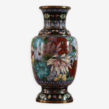 Vase cloisonné, Chine