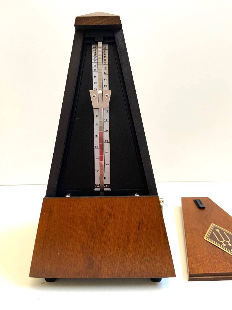 Metronome Music System Maelzel WITTNER 803M Made in W. Germany Walnut Wood