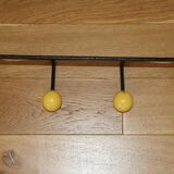 Yellow 4-ball coat rack