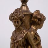 Deknudt Onyx Floor lamp with side Table 1970s Belgium