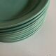 Set of 9 modernist turquoise earthenware plates from 1950 by Villeroy & Boch.