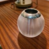 Antique Victorian Glass and Silver Matchpot 1897