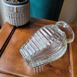 Hexagonal ribbed bulb vase