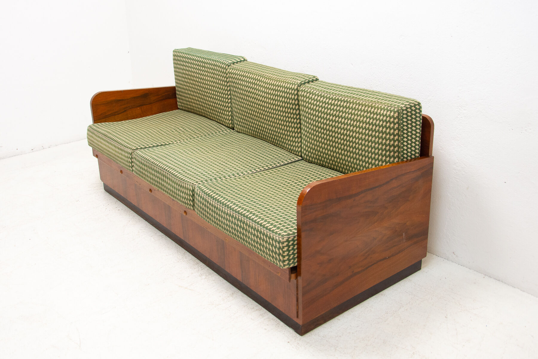 mid century folding sofabed by jindřich halabala for up závody, 1950´s