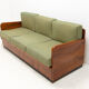 mid century folding sofabed by jindřich halabala for up závody, 1950´s