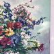 Painting painting oil on canvas Oechslin "bouquet de fleurs" vintage