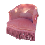Pink velvet toad chair