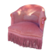 Pink velvet toad chair