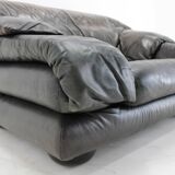 1970s Wiener Werkstätte Brutalist Letaher Adjustable Armchair