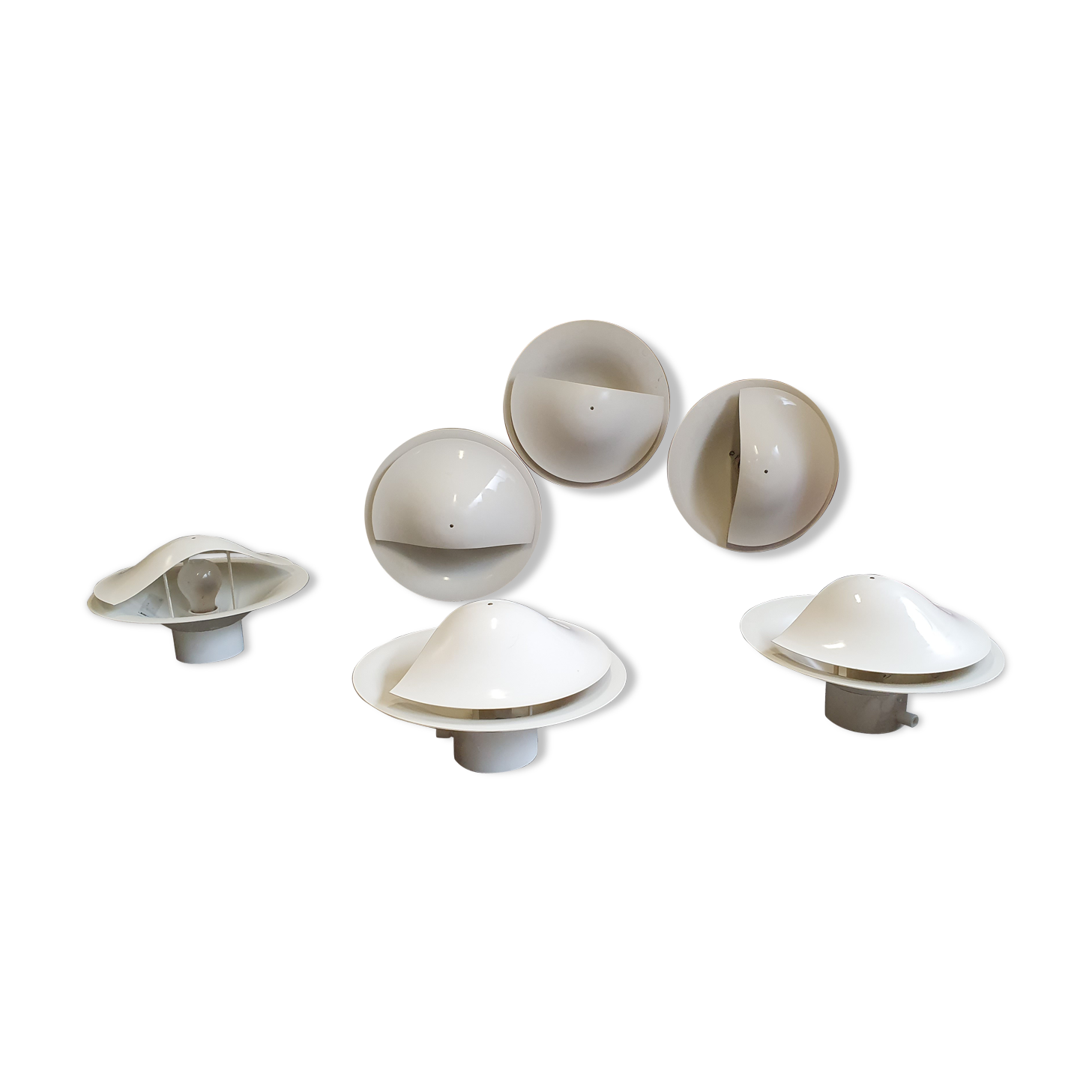 Set of 6 Raak wall light scone, 1970