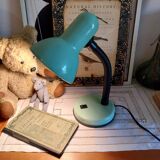 Vintage enamelled metal articulated desk lamp