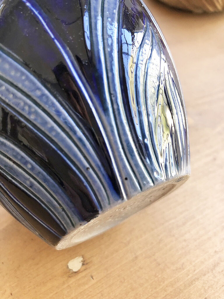 Artisan vase with floral motifs