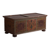 Antique polychrome wedding chest – Central Europe, circa 1850