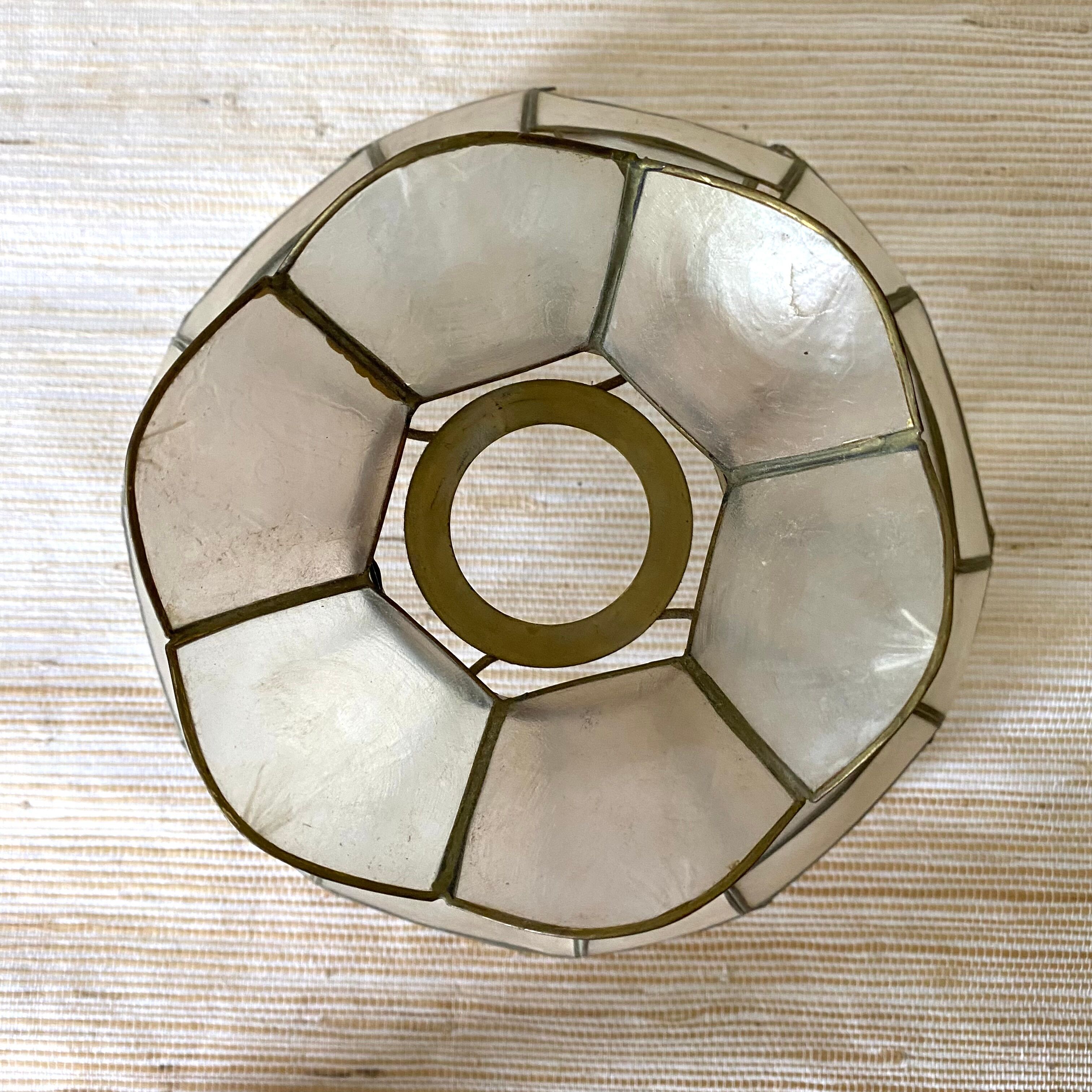 Vintage day abat to hang in mother-of-pearl and brass