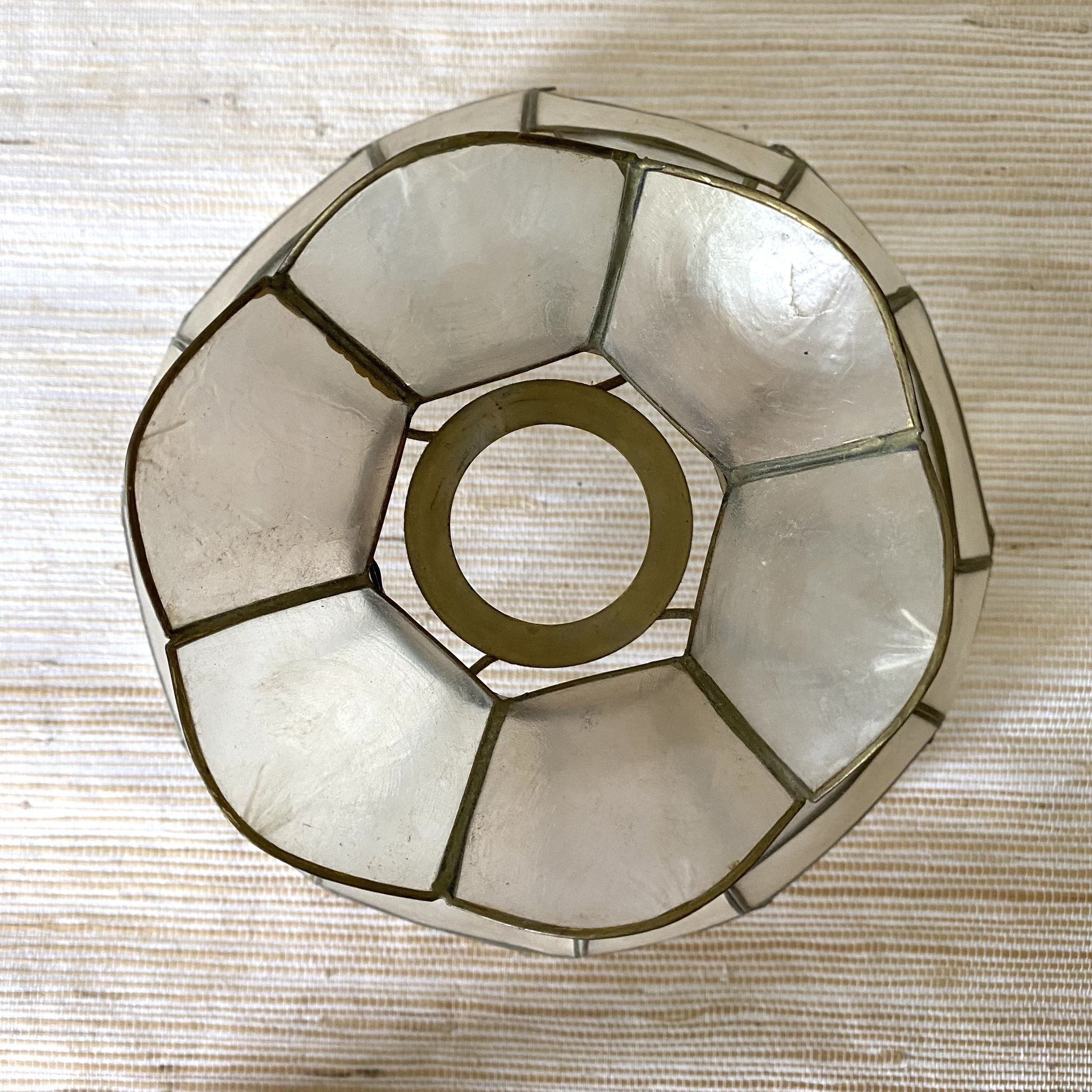 Vintage day abat to hang in mother-of-pearl and brass