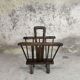 Vintage magazine rack in solid wood.