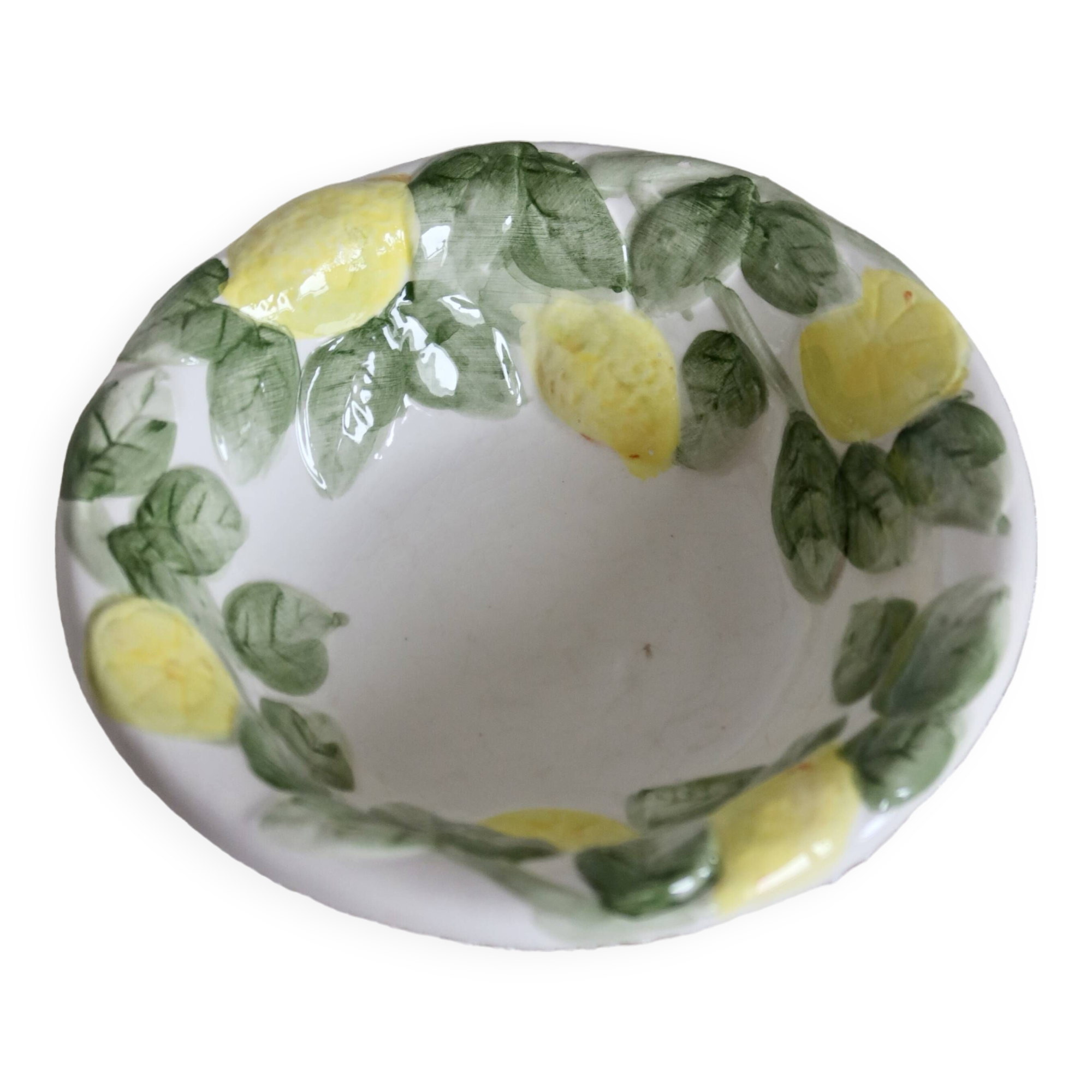 Vintage lemon slip dish