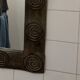 Wall mirror in carved wood (spiral patterns)