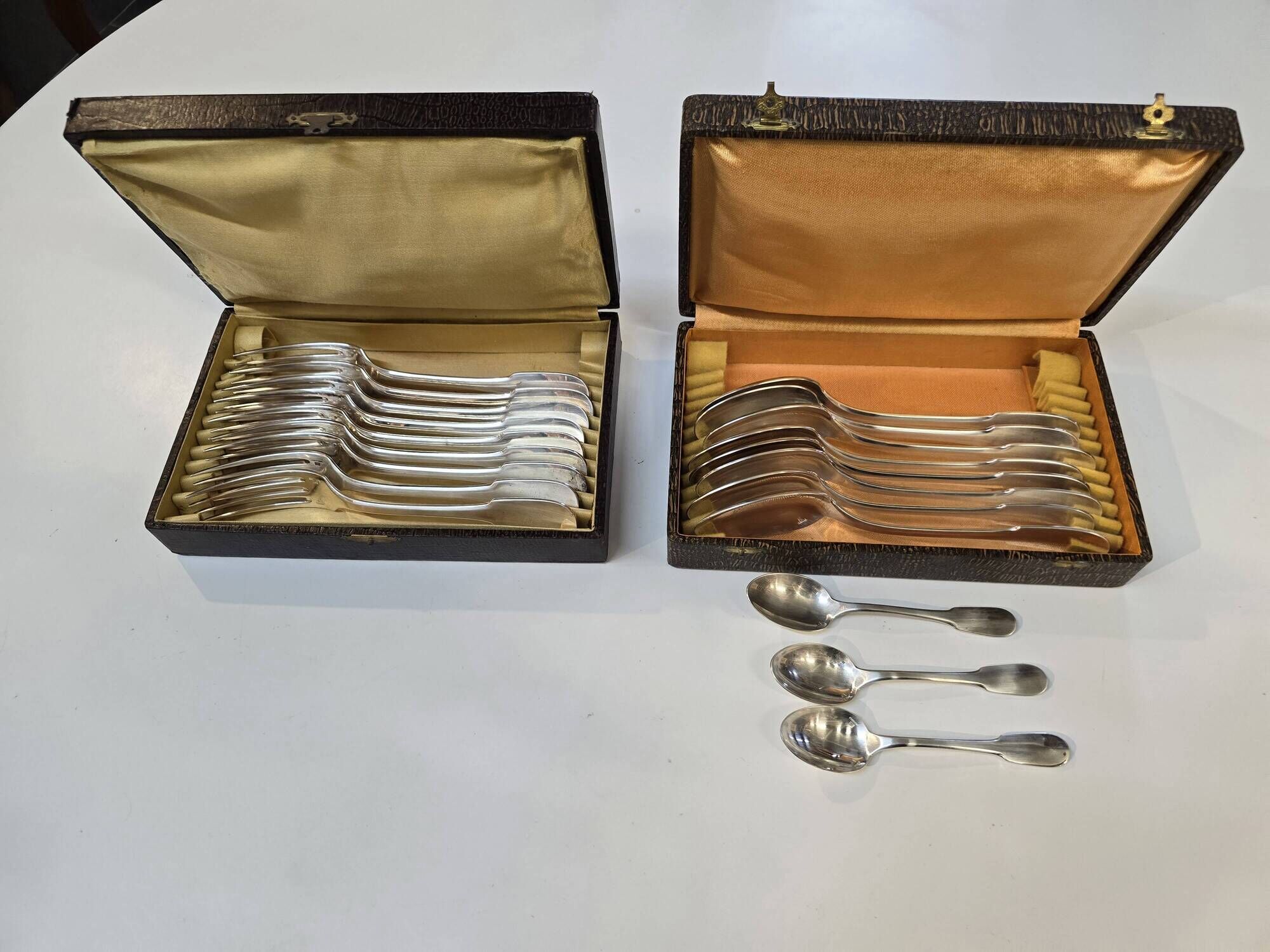 Christofle cutlery in silver metal 20 pieces mid-20th century