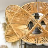 Natural rattan pendant light