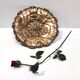 Vintage chiseled and embossed cast bronze centerpiece bowl, Italy
