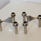 Pair of tripod candle holders design 60s NAGEL STOFF metal