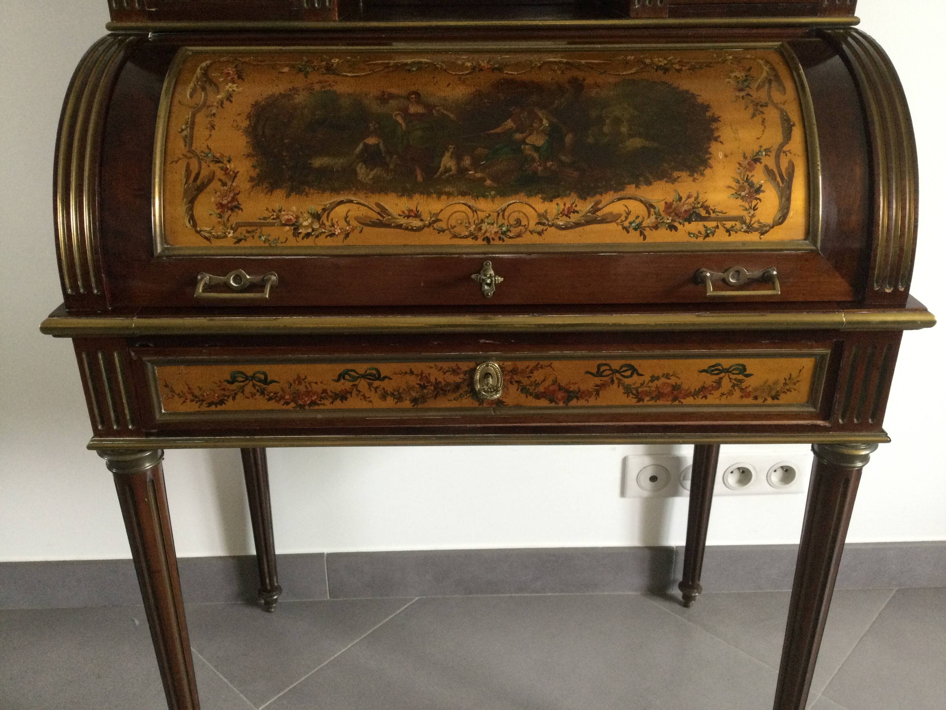 Louis XVI Style Mahogany Bonheur Du Jour