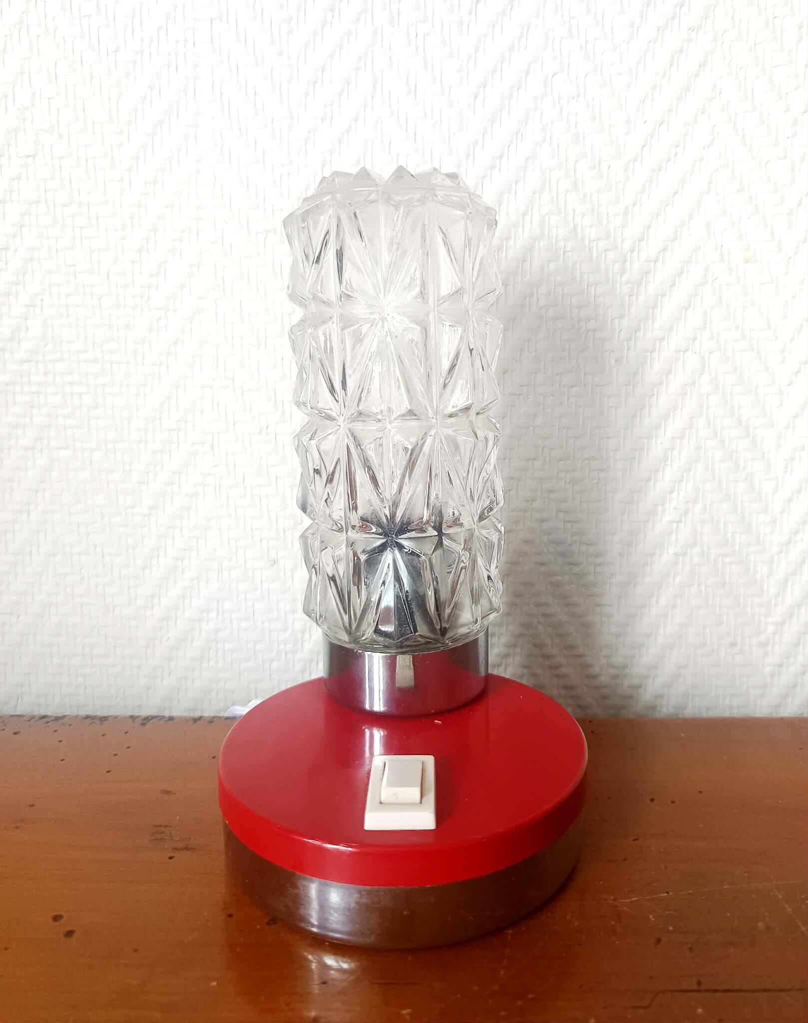 Space age night light glass 1970