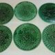 Set of dessert plates Sarreguemines – Art Nouveau earthenware, decoration