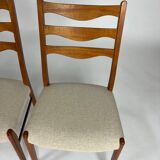 4-piece set Danish teak chair Arne Wahl Iversen vintage chairs