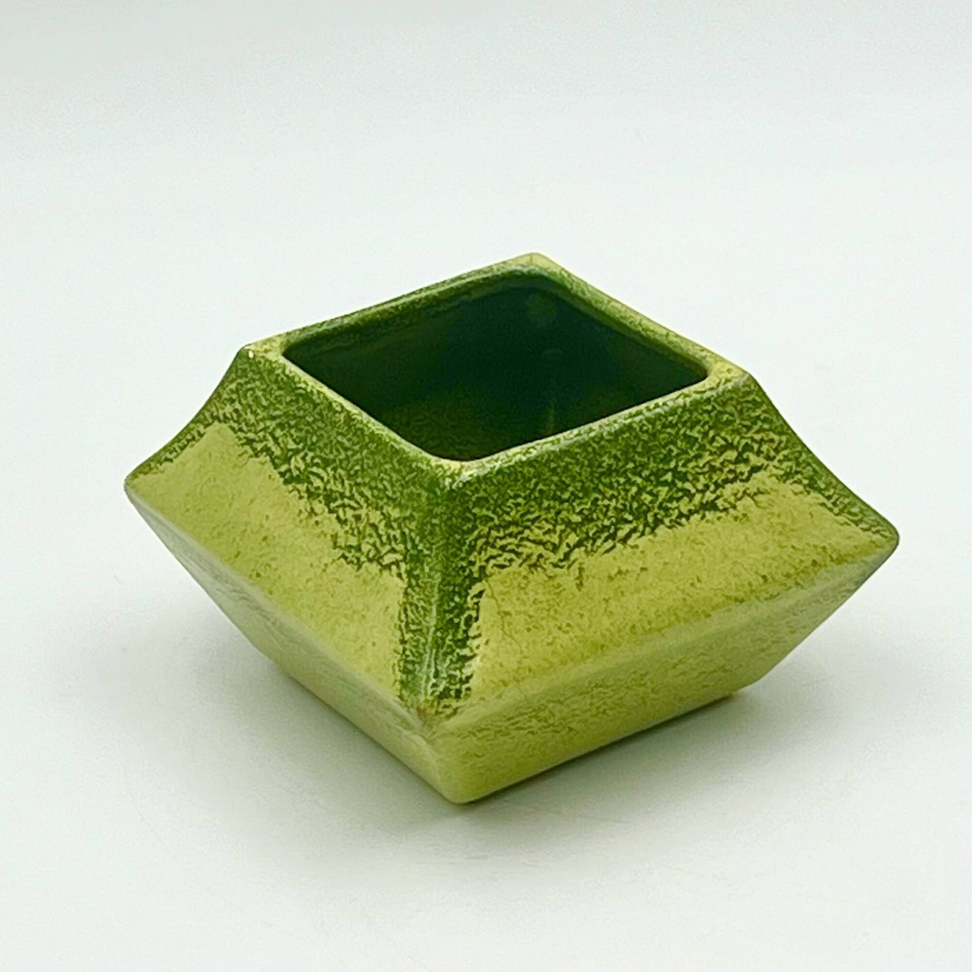 Vintage Ceramic Vase in Sage Green Bertoncello Handmade Decor, Italy, 1970s