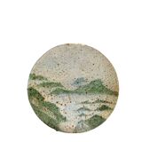 Pierre Devie, Mid-century modern green ceramic solifleur vase, France 1980