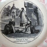 4 assiettes ‘parlantes’ Sarreguemines Les Saintes et Saints