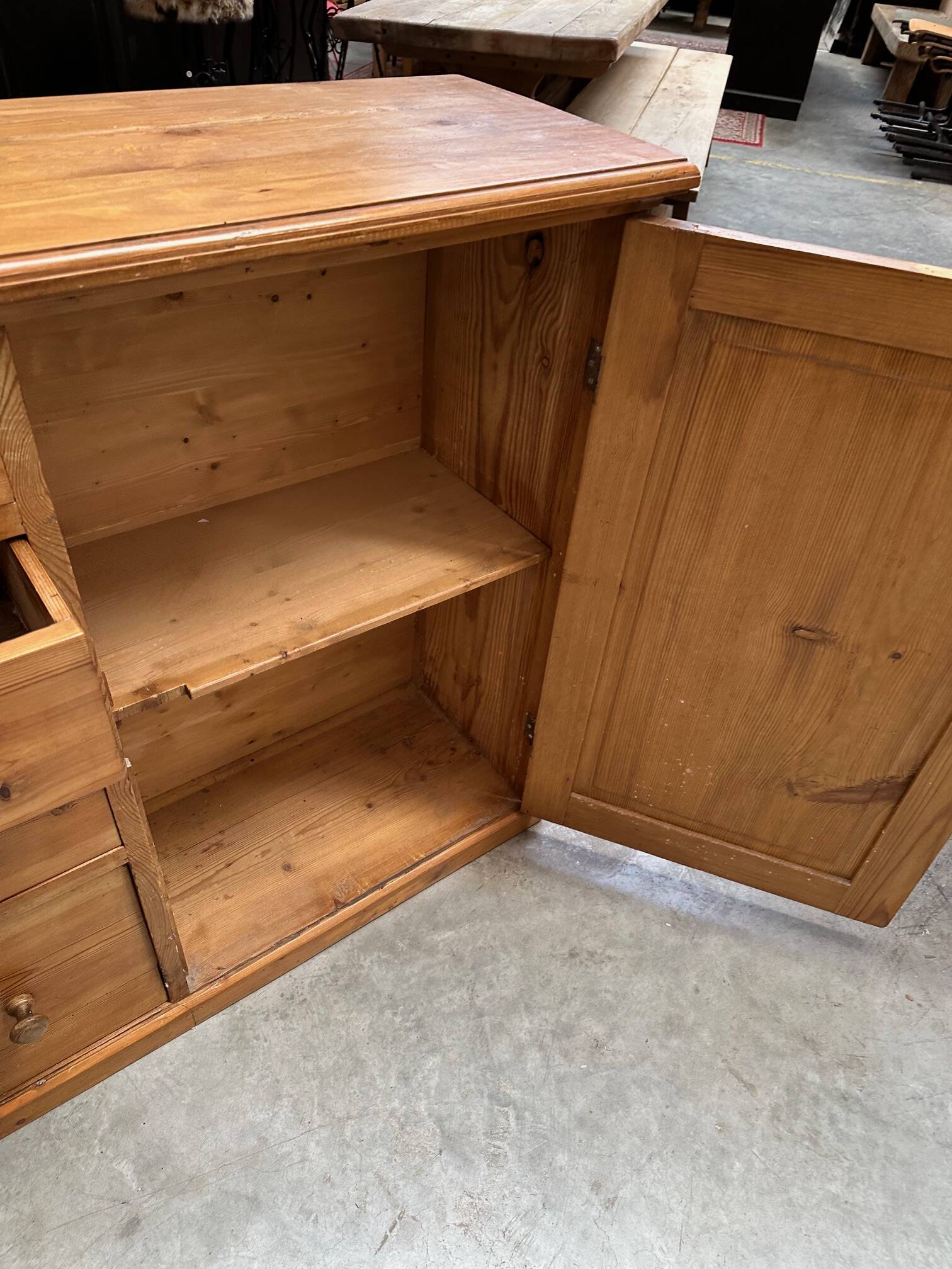Large fir grocery cabinet
