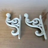 Pair of cast iron hooks nineteenth century