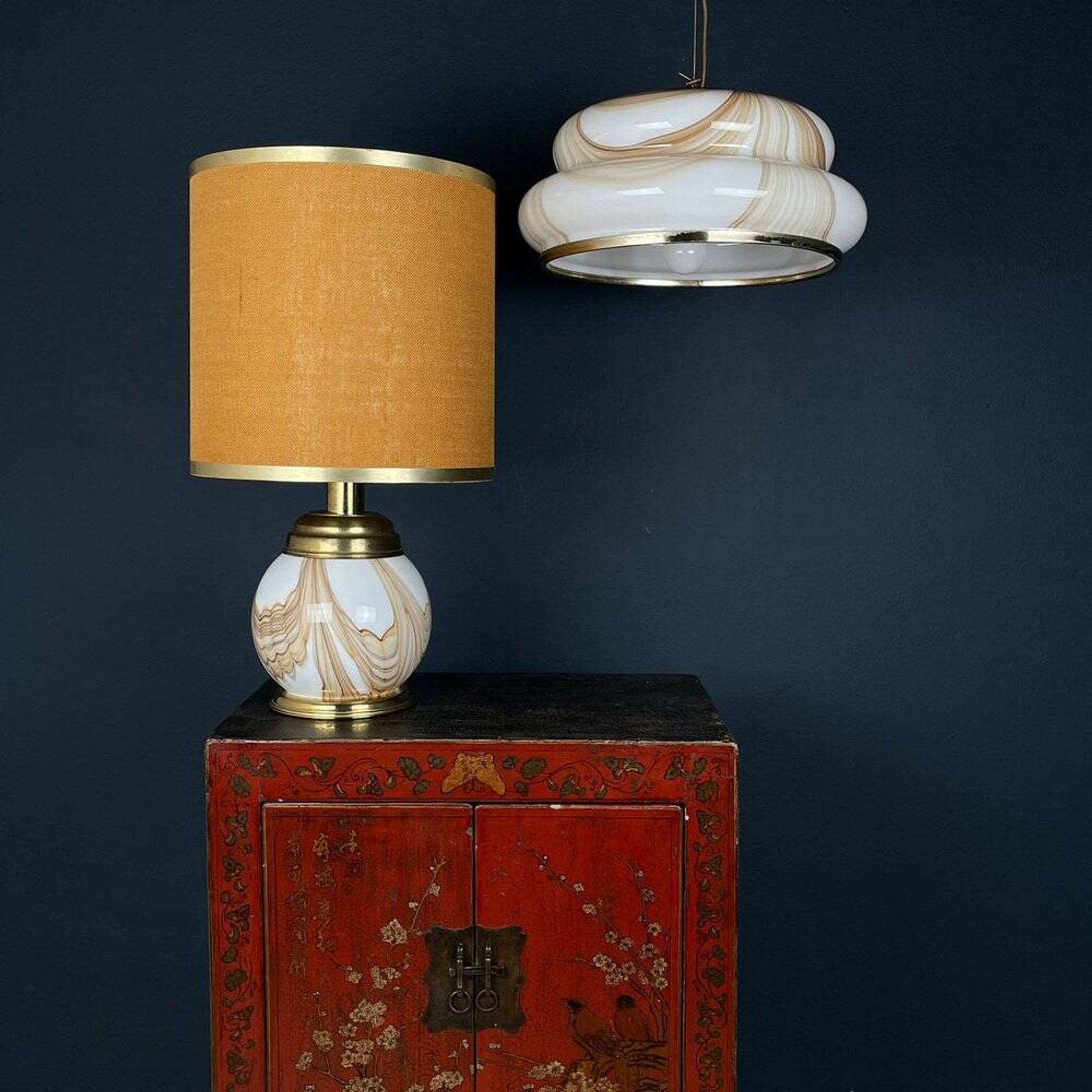 Lampe de table en verre de Murano, Italie, années 1970