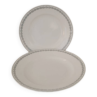 Sarreguemines iron earth serving dishes