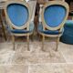 Paire de chaises médaillon en velours
