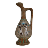 Vintage Egyptian Patterned Pitcher Vase