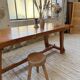 Aranjou farmhouse table in blond elm, 1950s
