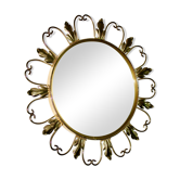 Miroir oeil de sorcière bombé année 50 / 60 - 46cm