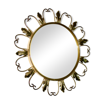 Curved witch eye mirror, 50s / 60s - 46cm
