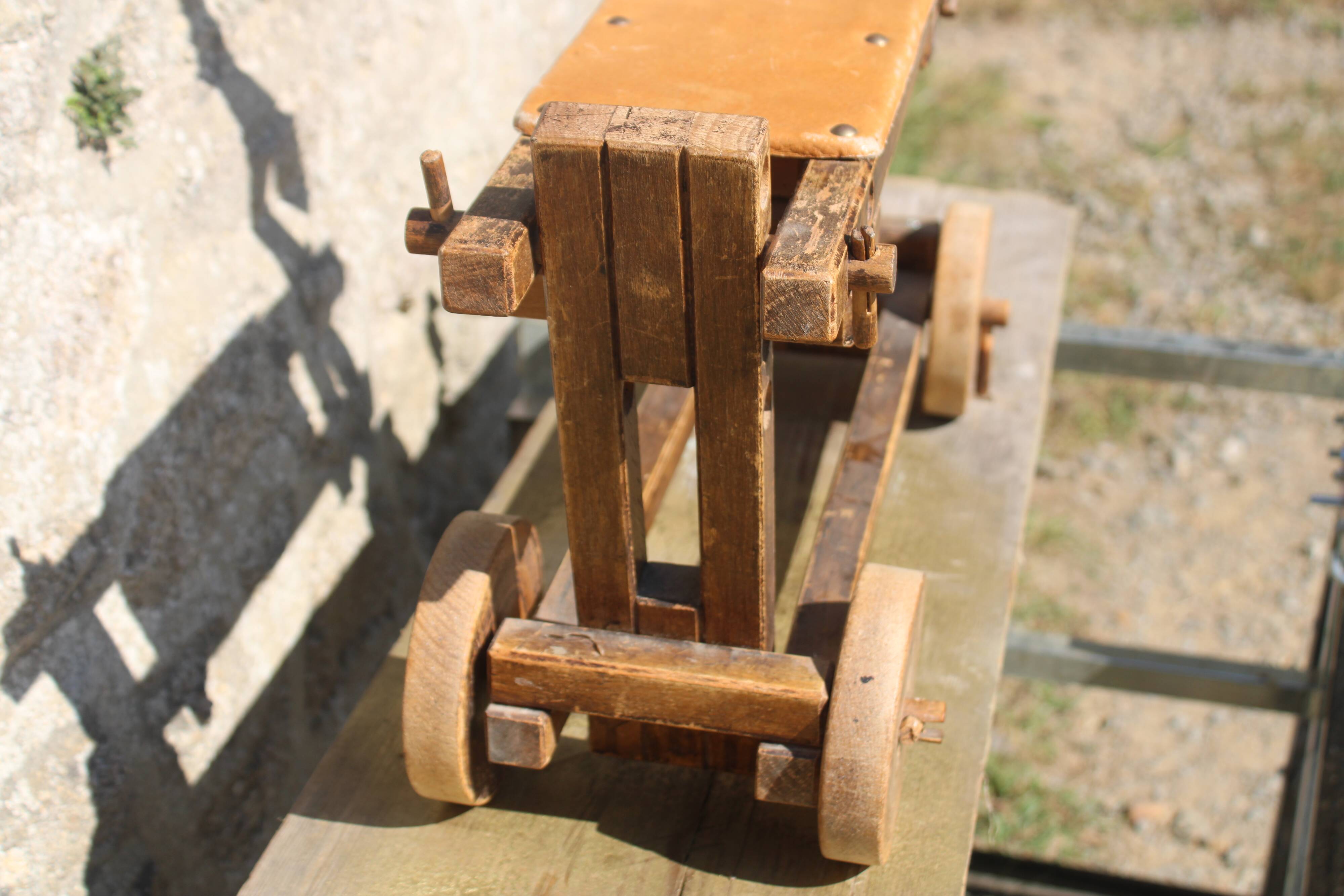 Small vintage wooden rocking horse – H60 x W53 cm