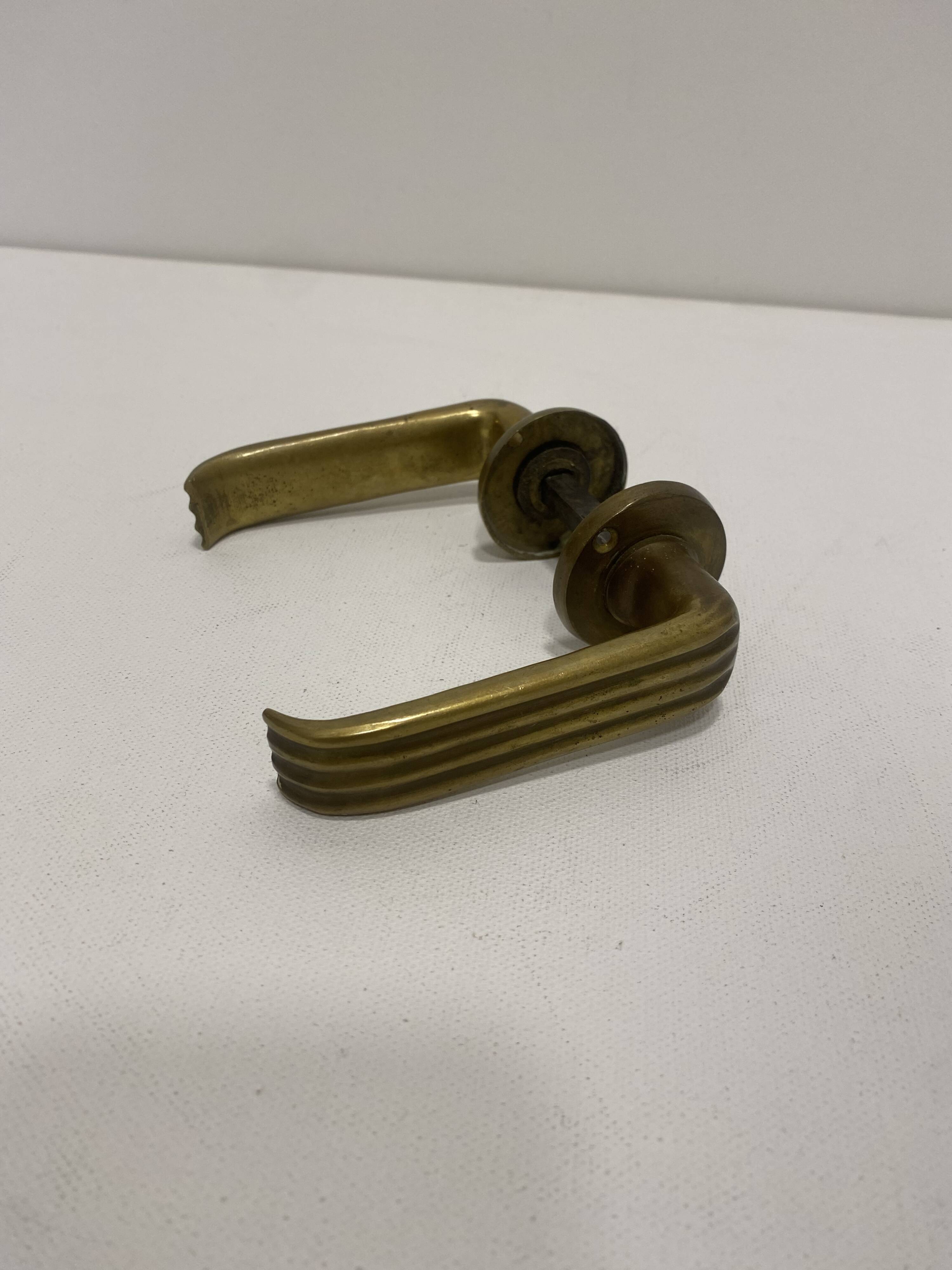 Gio Ponti Brass Door Handle Art Deco 1930s Italian Midcentury Architecture