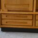 Solid oak wardrobe by Guillerme et Chambron and ceramic by Danikowski 1950s