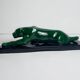Art Deco, green ceramic panther sculpture circa 1930.