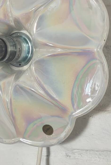 Mid-century iridescent porcelain wall lamp by Goebel for PAN Germany 1970s